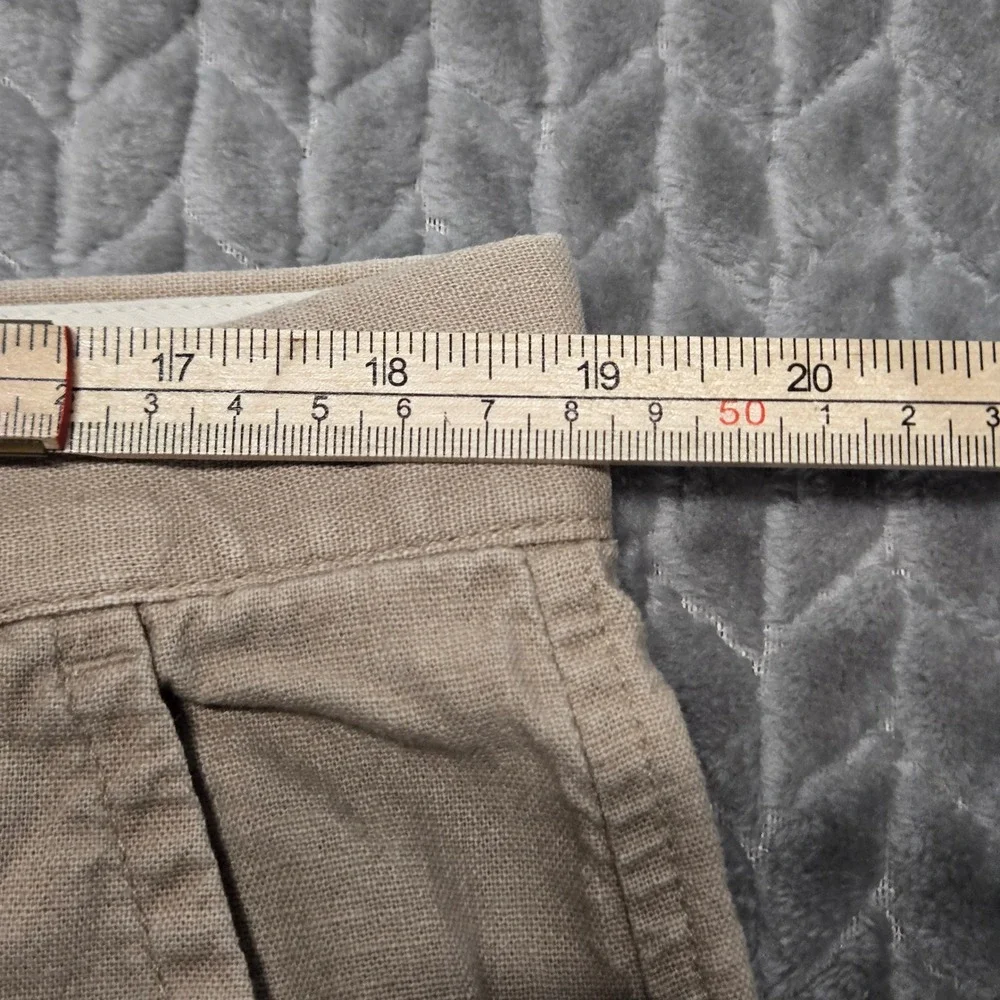 Banana Republic Mens Tan Linen Cotton Blend Flat Front Shorts Size 38 622418